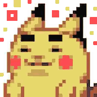 Pixel Art Cat With Red Cheek Spot Sticker