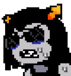 Pixel Art Cat With Sunglasses And Flame Sticker