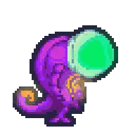 Pixel Art Chameleon In Space Suit Sticker
