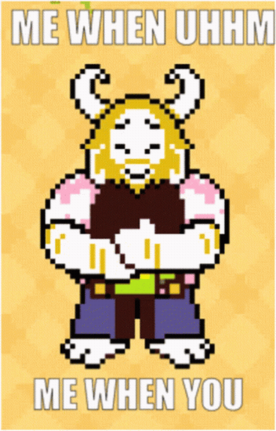 Pixel Art Character Me When Uhhm Me When You GIF