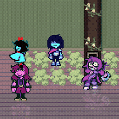 Pixel Art Characters Together In Room GIF