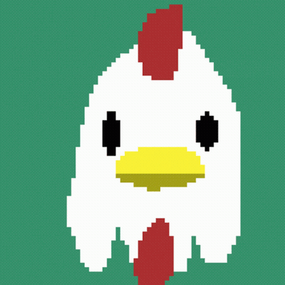 Pixel Art Chicken Saying Gross GIF