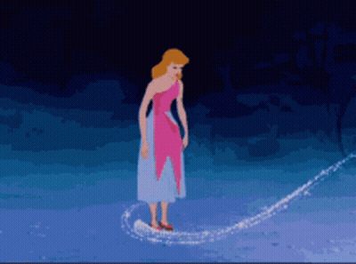 Pixel Art Cinderella In Pink Dress GIF