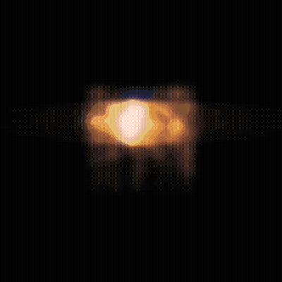 Pixel Art Circle Of Flames On Black Background GIF