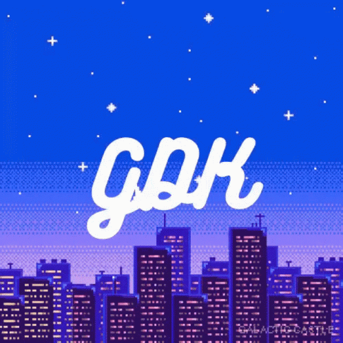 Pixel Art City Skyline Gok GIF