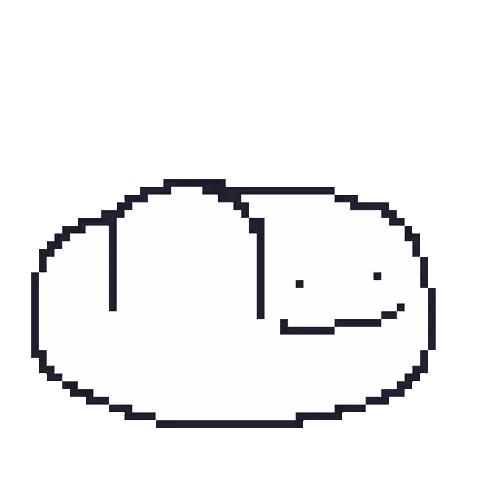 Pixel Art Cloud With Smiley Face Sticker