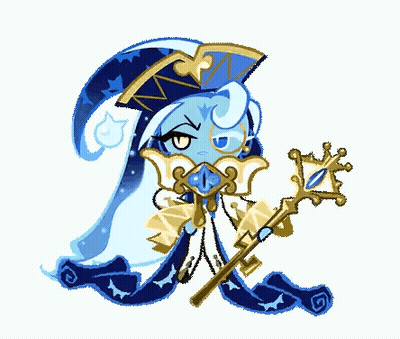 Pixel Art Cookie Run Character Holding Key And Hat GIF