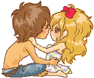 Pixel Art Couple Kissing Sticker