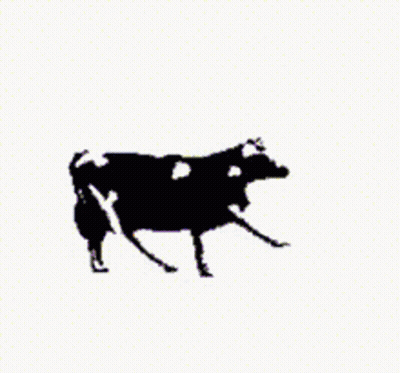 Pixel Art Cow Walking GIF