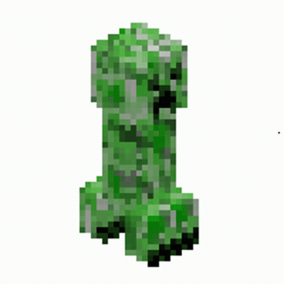 Pixel Art Creeper Minecraft GIF