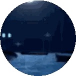 Pixel Art Dark Room With Lights Sticker