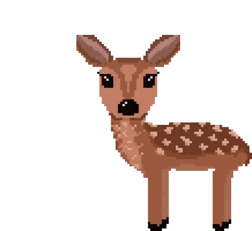 Pixel Art Deer Sticker
