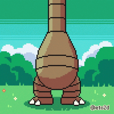 Pixel Art Dinosaur ETO2D GIF