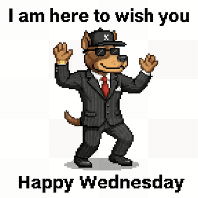 Pixel Art Dog in Suit and Hat Dancing