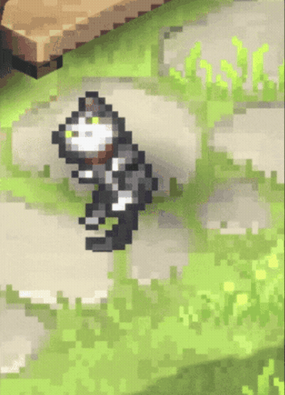 Pixel Art Dog Walking On Path GIF