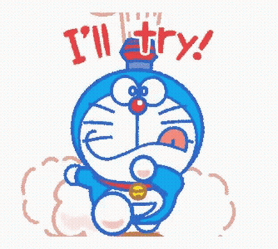 Pixel Art Doraemon I'll Try GIF