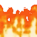 Pixel Art Fire Sticker