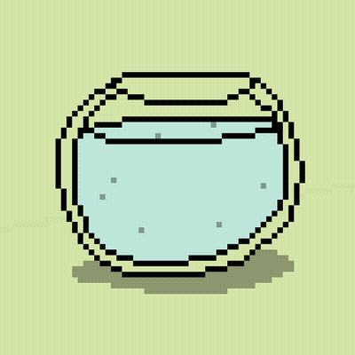 Pixel Art Fish Bowl I Love Grandpa GIF
