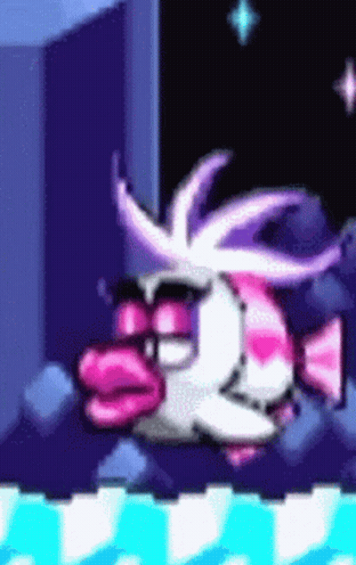 Pixel Art Fish Wearing Glasses And Pink Lips GIF