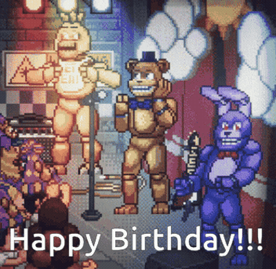 Pixel Art Five Nights At Freddy's GIF
