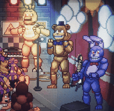 Pixel Art Five Nights At Freddy's GIF