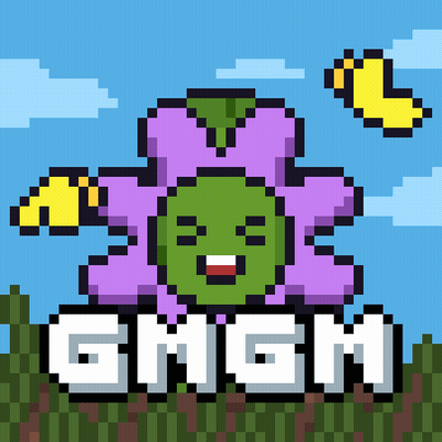 Pixel Art Flower Saying GMGM