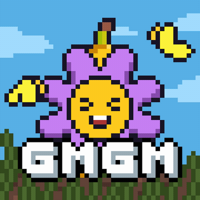 Pixel Art Flower With Ghgm GIF