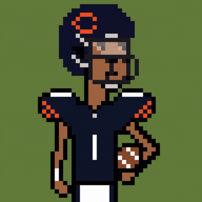 Pixel Art Football Player Number 1 GIF