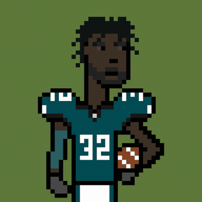 Pixel Art Football Player Number 32 GIF