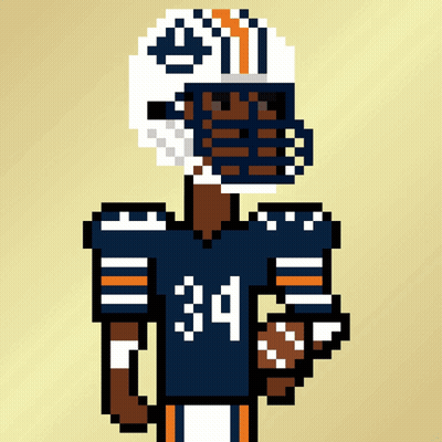 Pixel Art Football Player Number 34 GIF