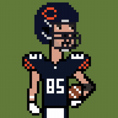 Pixel Art Football Player Number 85 GIF