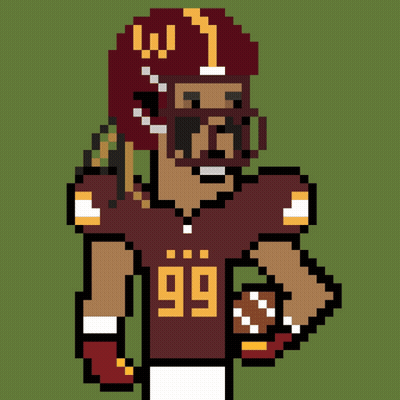 Pixel Art Football Player Number 99 GIF