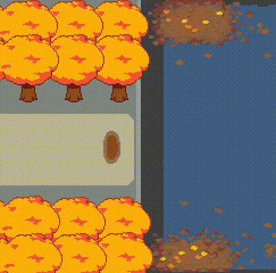 Pixel Art Forest With Trees And Leaves GIF