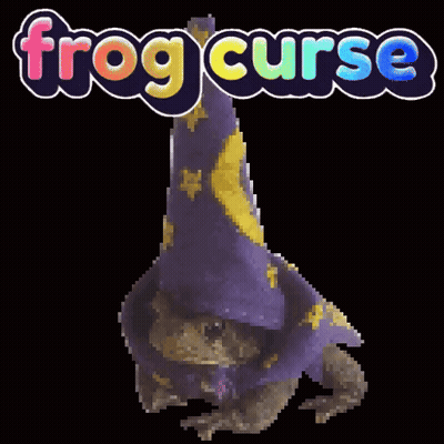 Pixel Art Frog Wizard Hat Frog Curse GIF