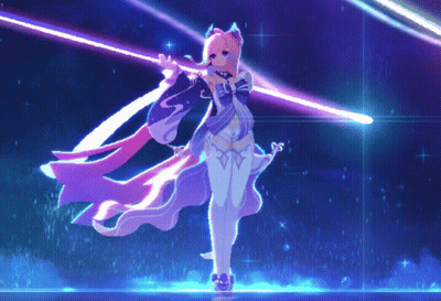 Pixel Art Girl Holding Sword GIF