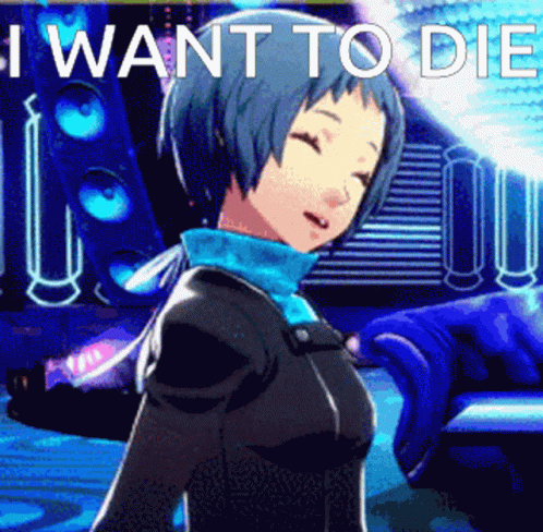 Pixel Art Girl I Want To Die GIF
