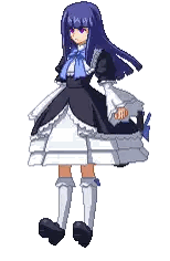 Pixel Art Girl In Maid Dress Sticker