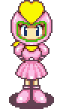 Pixel Art Girl In Pink Dress And Gloves Sticker