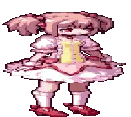 Pixel Art Girl In Pink Dress And Red Shoes Sticker