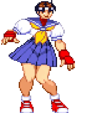 Pixel Art Girl In Sailor Suit Sticker