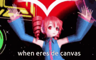 Pixel Art Girl Saying When Eres De Canvas