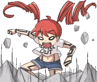 Pixel Art Girl Wearing Chill Out Shirt Sticker