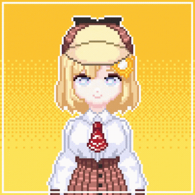 Pixel Art Girl With Blonde Hair And Tiara GIF