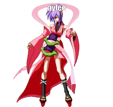 Pixel Art Girl With Purple Hair And Avlee Name Sticker