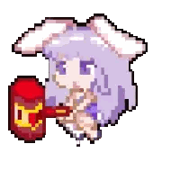 Pixel Art Girl With Purple Hair And Red Boot Sticker