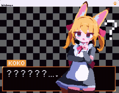 Pixel Art Girl With Question Mark Koko GIF
