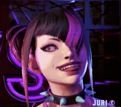 Pixel Art Girl With Spikes And Juri GIF
