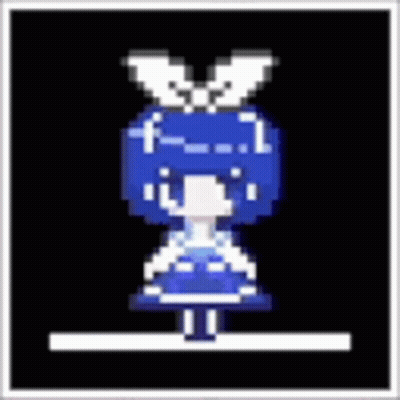 Pixel Art Girl With Wings And Bow GIF