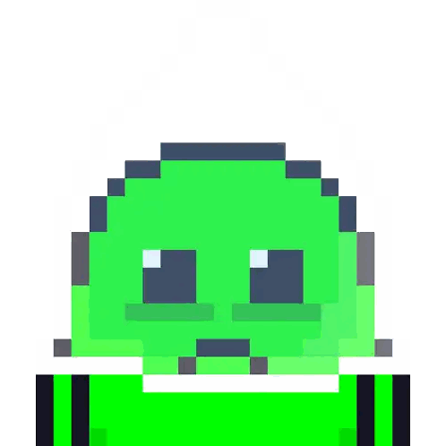 Pixel Art Green Alien Ant Take Sticker