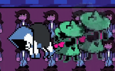 Pixel Art Group Of People Standing Together GIF